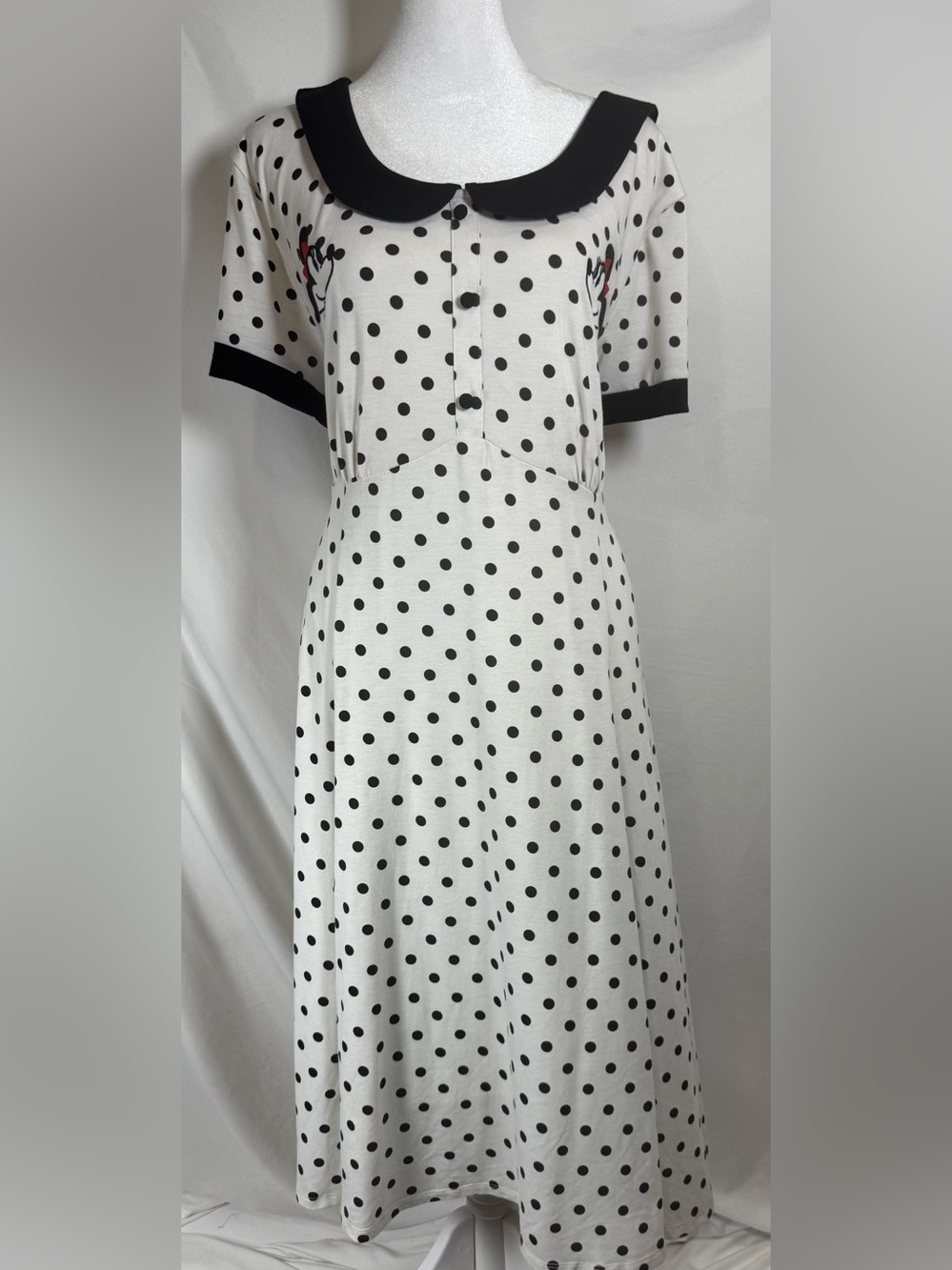 Disney Minnie Mouse Embroidered vintage style tie back midi dress size 3X